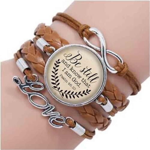 Hot sale Bible Verse bracelet, Be Still and Know That I am God bracelet, Psalm 46:10 Quote Jewelry, Your Choice of Finish