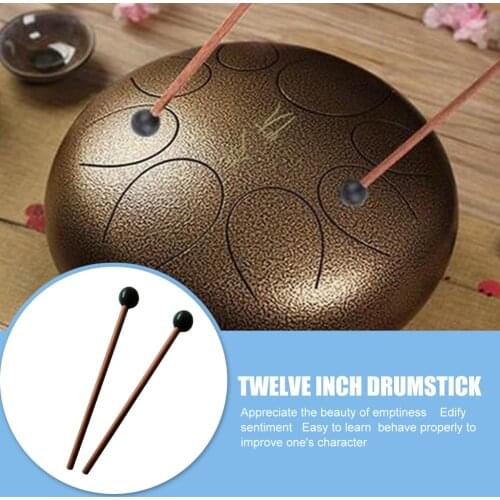 1 Pair Tongue Drum Drumsticks Rubber Head Mallet Xylophone Marimba Percussion Wooden Drum Sticks Instrument Accessories
