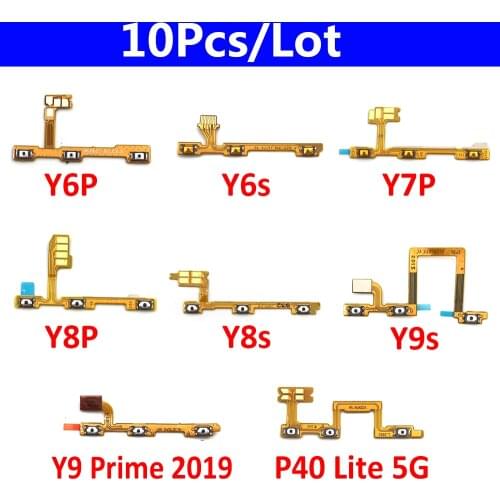10Pcs/Lot, Volume Button Power Switch On Off Button Flex Cable For Huawei Y9S Y6P Y8S Y8P Y7P Y6S P40 Lite 5G / P40 Lite E