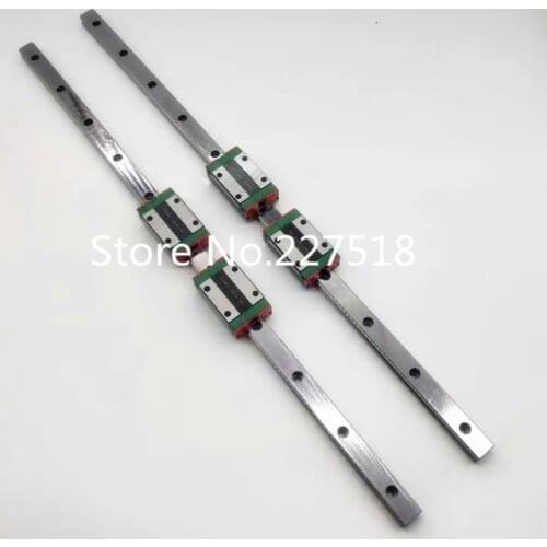 2pcs linear rail guides EGH20 EGH20CA 350/550/1000/1500mm + 4pcs Slide Block Carriages EGH20CA/flang EGW20CV cnc components