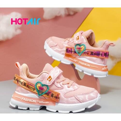 2021 Spring Kids Sport Shoes For Girls Sneakers Students Breathable Children Shoes Girls Sneakers Light Shoes Chaussure Enfant