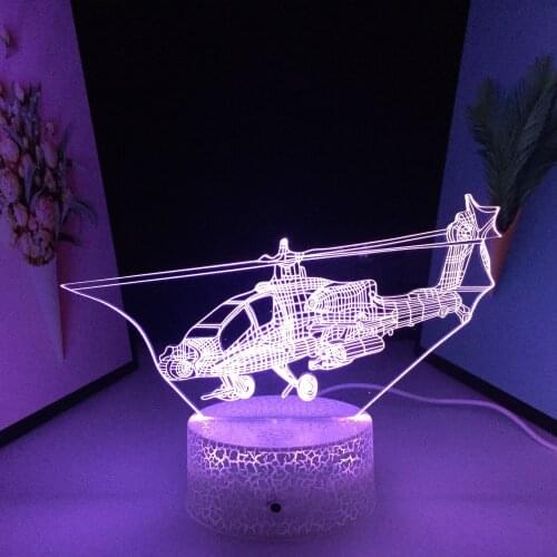 3D Lamp Aircraft Series Home Bedroom Decoration 7 Color Changes With Remote Control for Couple Childrens Festival Birthday Gift