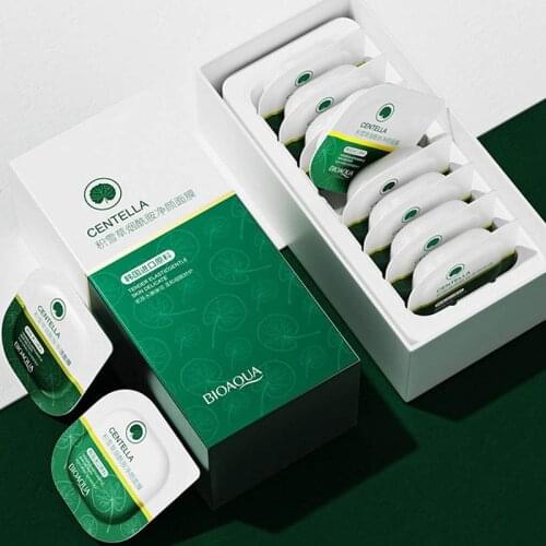 8PCS/Box Extract Clearing Mud Cream Mask Moisturizing Oil-Control Water Supplement Acne Relief Smear Mask Boxed Korean Skin Care