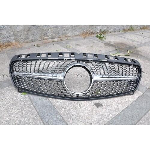Diamond Grill Mesh Style Front Grille Racing Grill For Mercedes For Benz W176 A200 A250 A45 2013-2018