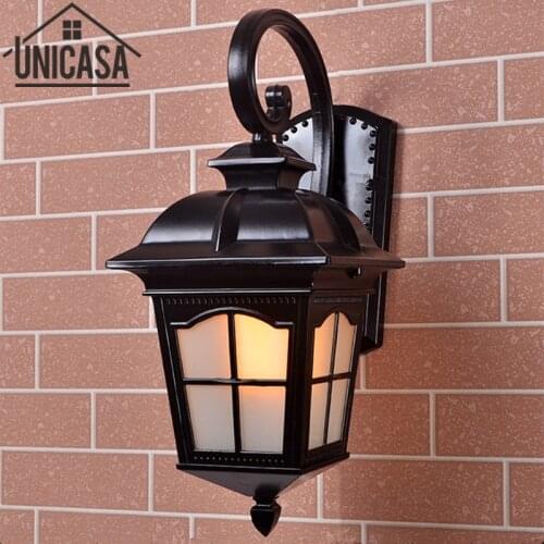 Antique Outdoor Wall Lights Garden Pathway Vintage Bar Sconce Black Aluminum Industrial Ceiling Lamps Led Lighting Lamp Ou
