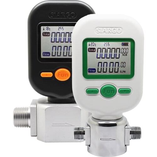 0-10L/Min Digital Gas Flow Meter Tester Portable Gas Mass Air Nitrogen Oxygen Flow Rate Meter