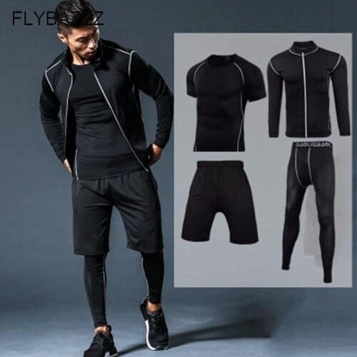 Men Compression Sport Suits Sportswear Running Set Quick Dry Running Sets Clothes Sports Joggers Training Gym Fitness Tracksuits