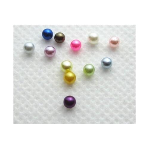 Hot selling 120pcs mix 12 color 3mm pearl floating charms living glass memory floating pendant lockets(per 10pcs)