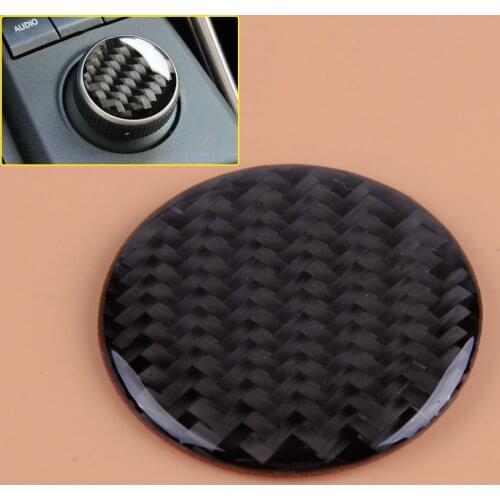 Beler 3.8cm Carbon Fiber Black Center Control Knob Cover Trim Fit For LEXUS IS250 300 350 200T 2014 2015 2016 2017 2018 Diameter