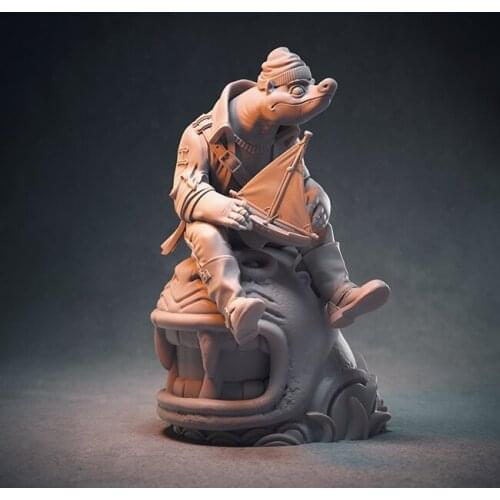 New Unassembled 1/24 ancient man sit Resin Figure Unpainted Model Kit