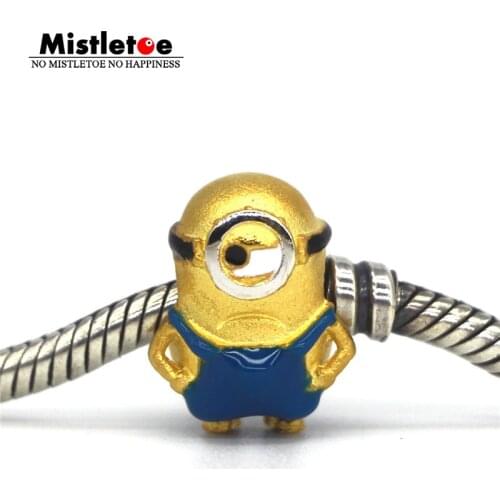 Mistletoe 925 Sterling Silver Cartoon Charm Bead European Bracelet Jewelry