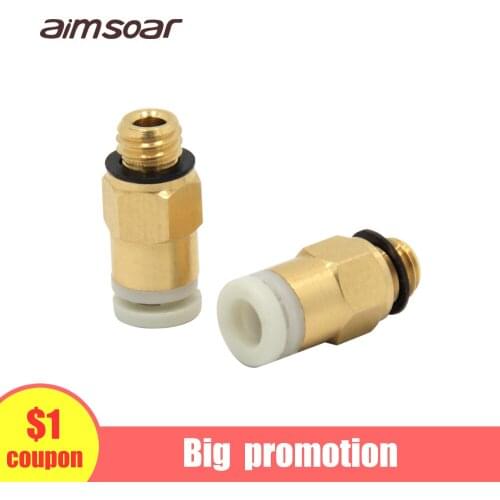 Pc4 m6 Pneumatic Connectors For 3D Printers Parts bowden Quick Jointer coupler Feeding 1.75mm Pipe 4mm PTFE Tube
