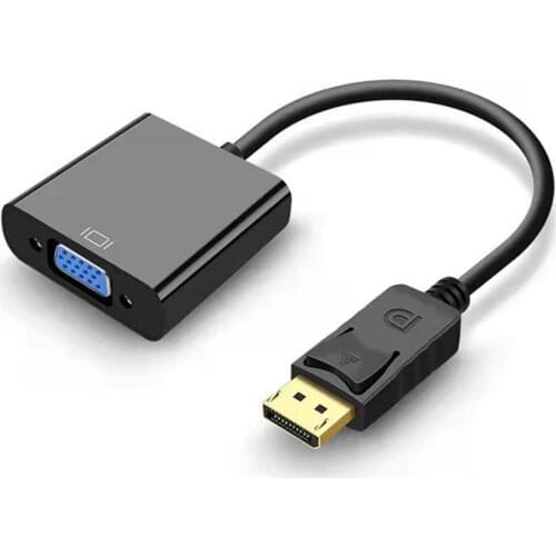 DisplayPort Display Port DP to VGA Adapter Cable Male to Female Converter for PC Computer Laptop HDTV Monitor Projector