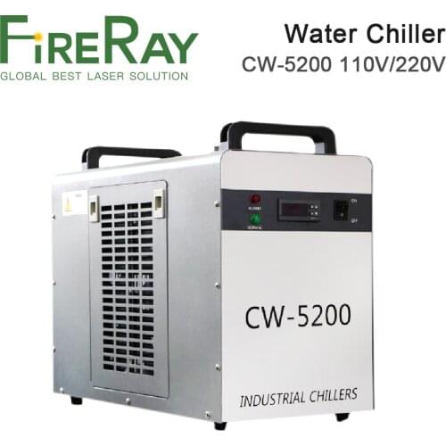 Fireray CW-5200 Industrial Water Chiller 5200W 110V 220V for CO2 Laser Engraving Cutting Machine Cooling 60W 80W Laser Tube