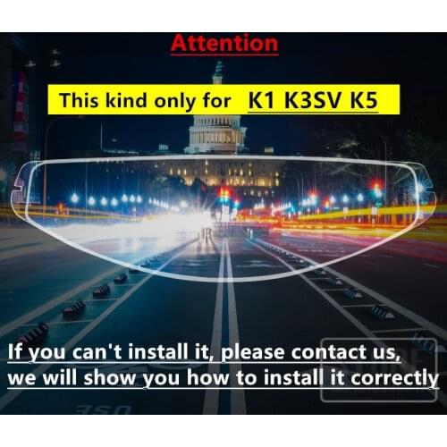 Motorcycle Helmet Anti Fog Film for AGV K5 K3SV K1 Helmets Visor Anti Fog Sticker Full Face Motorcycle Helmet Accessories Parts