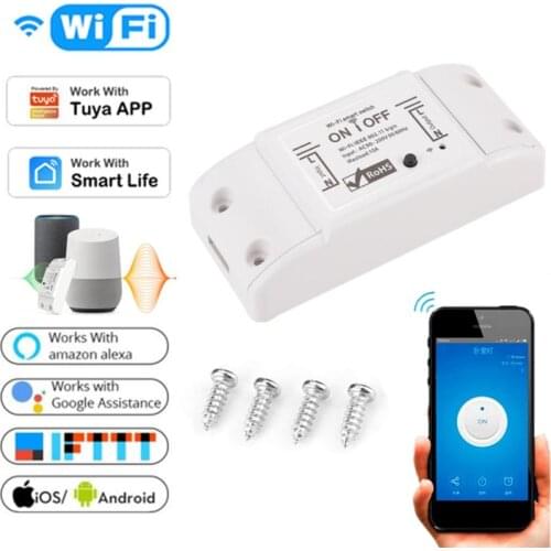 WiFi Smart Switch Breaker Timer for Tuya Smart Life APP Wireless Voice Remote Control Work With Alexa Google Home Assistant
