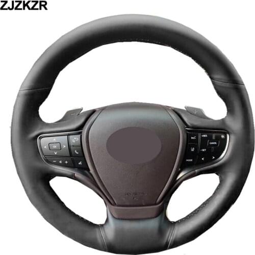 Hand Sewing Car Auto Steering-Wheel Cover Wrap For Lexus ES300h 2019 2020 2021 ES350 2019 2020 2021 Braid on the Steering wheel