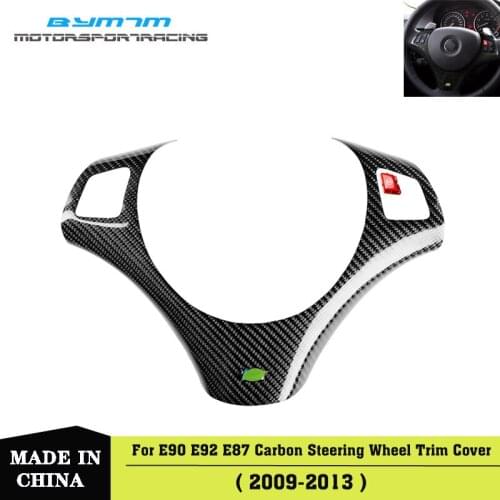 Real Carbon fiber steering wheel trims M Key For E82 E87 E88 E90 E92 E93