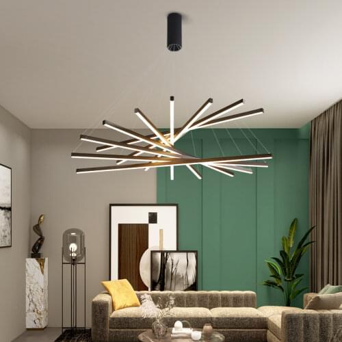 Modern Led Chandelier Living Room Decoration DIY Adjustable Hanging Light Staircase Pendant Lamp Dining Room Light