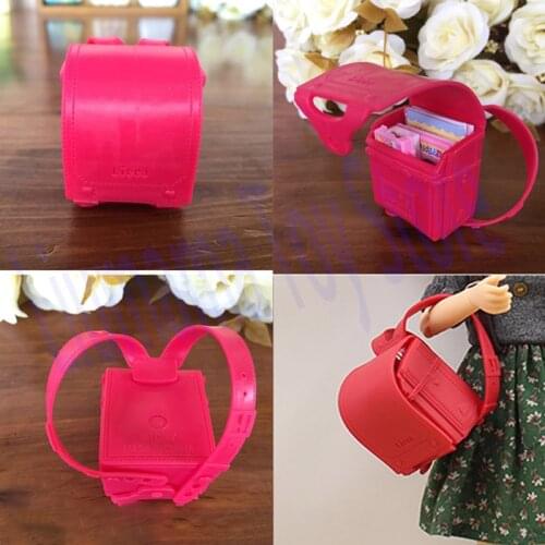 Bag Toy Accessories For BarBie Licca Momoko Jerry BJD Azone 6 points 20-30CM doll Book Pencil Box Red Backpack Girl Gift School