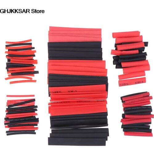 127Pcs/Set Polyolefin Shrinking Assorted Heat Shrink Tube Wire Cable Insulated Sleeving Tubing Set NEW