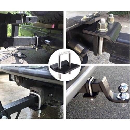 Tow Clamp Hitch Boat Caravan Trailer Anti-Rattle Heavy Lock Motorcycle U-Bolt