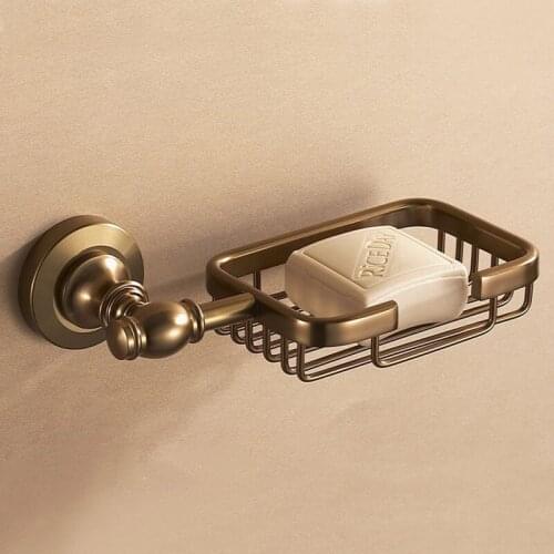 Bathroom Space Aluminum Soap Shelf Dish Holder Shower Wall Mounted Decorative Soap Dishes Box Basket Square etagere