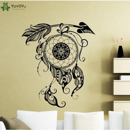 Dream Catcher Wall Decal Modern Design Beautiful Sweet Sleep Vinyl Wall Sticker Kids Room Girls Bedroom Decor Removable DIYSY323