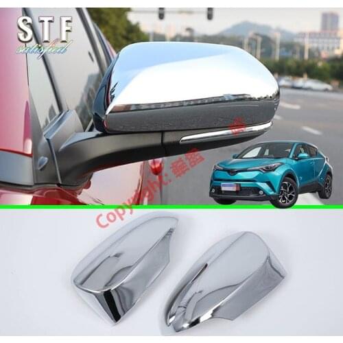 ABS Chrome Car Accessories Side Mirror Cover Trim Rear View Cap Overlay Molding Garnish For Toyota C-HR CHR 2017 2018 2019