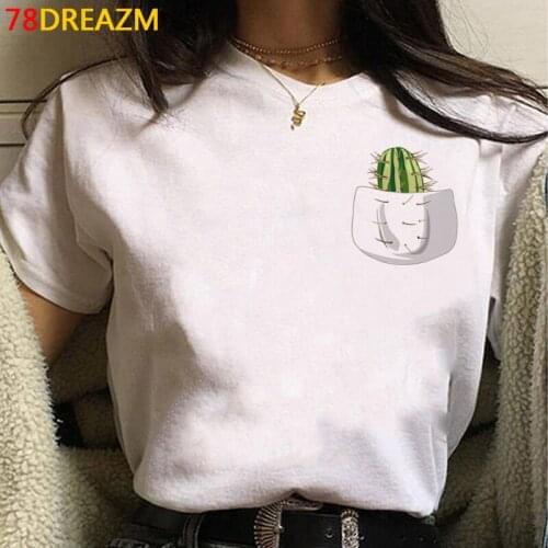 Cactus clothes top tees women casual white t shirt graphic tees women vintage 2021 t-shirt aesthetic
