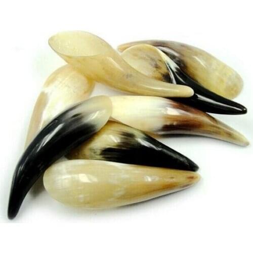 10pcs/lot 13-15cm Black Buffalo Horn Massage Point Bar Guasha Healthy Cure Gua Sha Tool