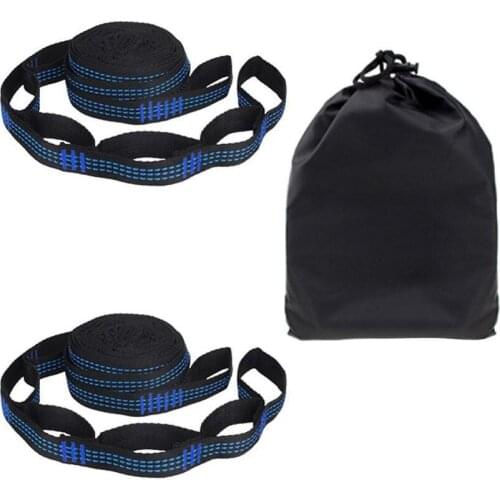 2 Pcs Hammock Straps Special Reinforced Polyester Straps 5 Ring High Load-Bearing Barbed Black Outdoor Hammock Straps