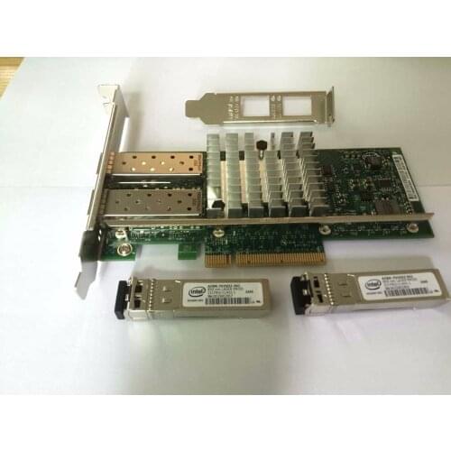 Intel 10G Ethernet Server Adapter Dual Port PCI-E X520-SR2 E10G42BFSR with 2 SFP