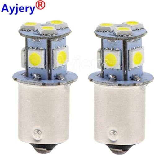 AYJERY 500PCS 24V 1156 BA15S 1157 BAY15D P21W BA15D 8Led Car Led Turn Parking Signal Lights Auto Rear Reverse Brake Tail Lamps