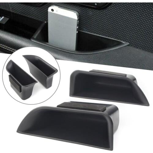 ABS Black Car Front Door Armrest Storage Box Organizer Container Holder For Jaguar XF 2009 2010 2011 2012 2013 2014 Left Drive