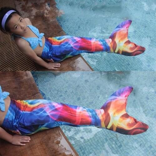 Kids Luxurious Mermaid Tail adult kids Swimming Tail Monofin Cosplay Children Girls Mermaid Tails for Swimming tail 2021 NEW