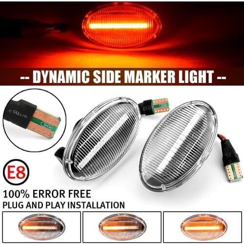 Dynamic Blinkers LED Side Light Turn Signal Marker Lamp For Mercedes Benz Smart 450 452 A-Class W168 Vito W639 W447 Citan 415