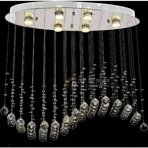 Free Shipping Crystal led Chandelier Light Lampada led lustre for Dining room, bedroom, foyer and ceiling crystal curtain