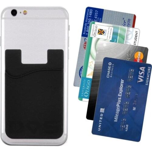 Pocket Elastic Stretch Silicone Cell Phone ID Credit Card Holder Sticker Universal Wallet Case Card Holder