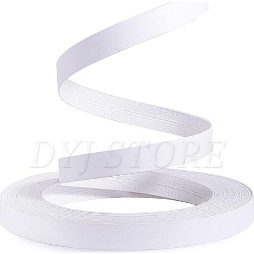 Wood Veneer Edge Banding, Preglued Flexible Wood Tape Iron on with Hot Melt for Cabinet Furniture Restoration (White Pattern)
