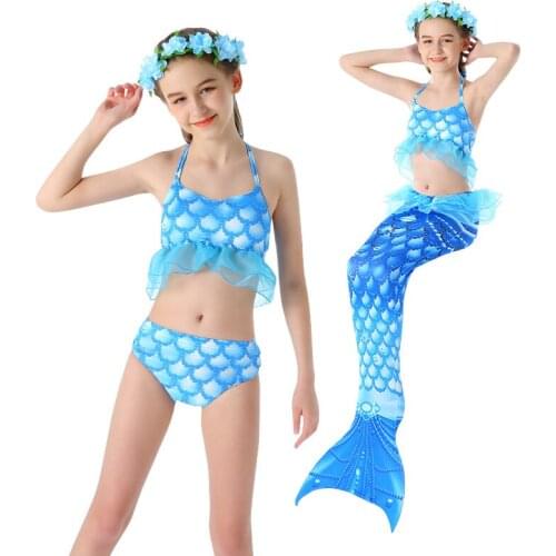Floral Girl Swimsuit Kids Ruffle Girl Bikini Set 7-14Years Two Piece Childrens Swimwear Padded Girls Bathing Suit 2021