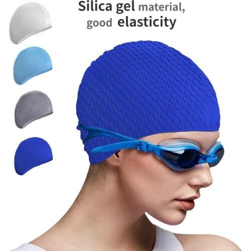 Swimming Glasses Swim Caps Set Silicone Long Hair Women Large Hat Goggles Men Natacion Diving Equipment for Children Adults