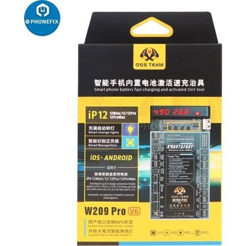 New W209 Pro 2 IN 1 Battery Activation Board for iPhone 4-8 Xs Xsmax XR 11 Pro 12 Promax Xiaomi Circuit Board Charging Tester