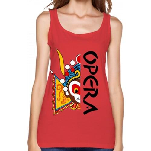 Beijing Opera Types of Facial Makeup In Operas Monkey King with Flags T-shirt Kawaii Cute Womens Clothing Tops Tees Tanks Camis
