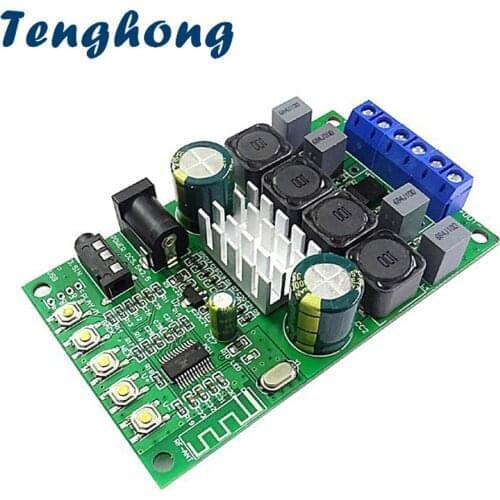 Tenghong TPA3116D2 Sound Amplifier Board Bluetooth 5.0 Audio Amplifier Board DC8-24V 50W*2 Stereo Wireless Digital Power AMP