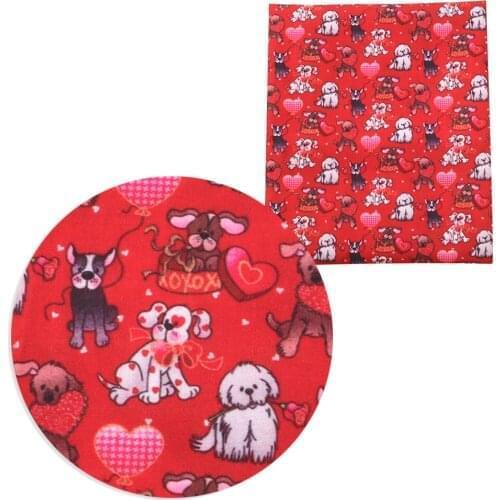 Dog Polyester & Cotton Fabric Tissue Kids Bedding Home textile for Sewing Cloth Quilting,1Yc14477