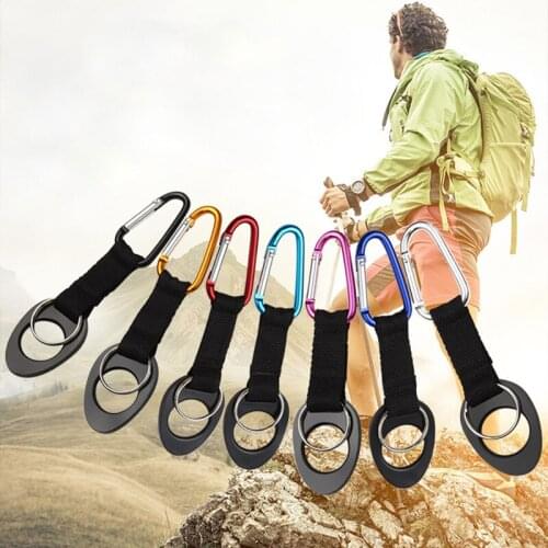 Portable Carabiner Water Bottle Multifunctional Buckle Hook Outdoors Camping Hiking Carrying Clip Hook Holder with D-Ring Hook