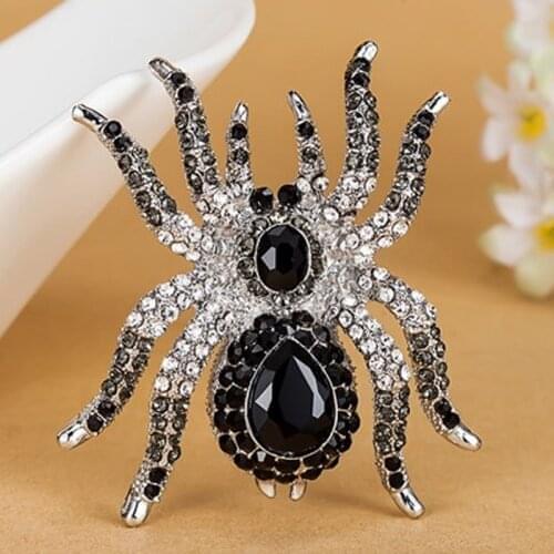 Luxury Brand Austrian crystal Spider Brooch Fashion Steampunk Jewelry Colar Femininos vintage Broaches Best Party Broch Broches