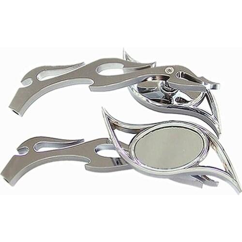 Brand new Flame Custom Eye Chrome Mirrors For Yamaha V-Star Vstar V Star XVS 1100 Silverado