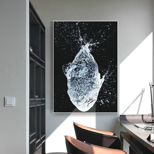 Modern Abstract Animal Canvas Painting Water Flower Horse Cat Whale Poster For Living Room Wall Decorative Pictures Home Decor